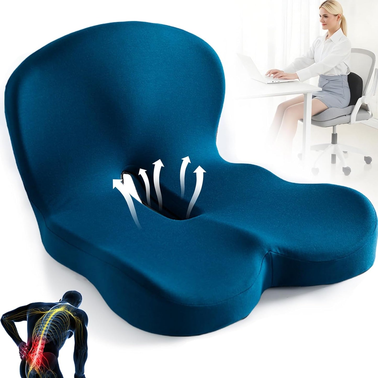 Orthopedic Lumbar Support Seat Cushion