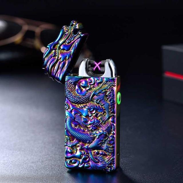 Plasma Rechargeable Lighter Engraved Design