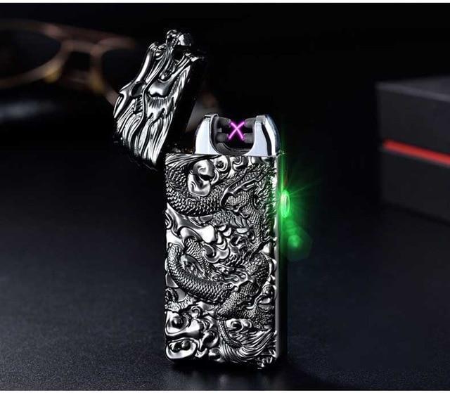 Plasma Rechargeable Lighter Engraved Design