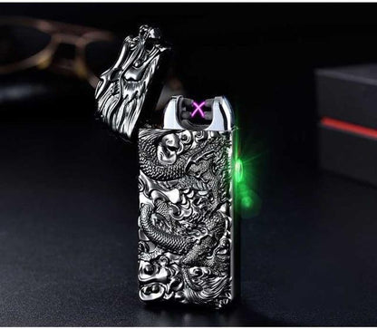 Plasma Rechargeable Lighter Engraved Design