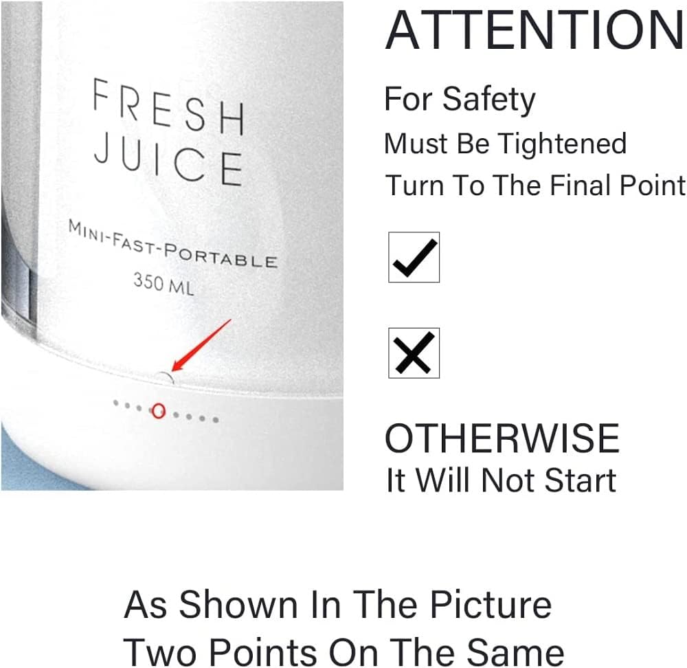 Portable Blender USB Rechargeable Personal Mixer Smoothie Shake Maker