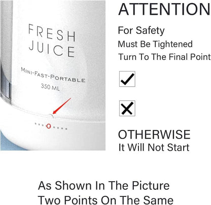 Portable Blender USB Rechargeable Personal Mixer Smoothie Shake Maker