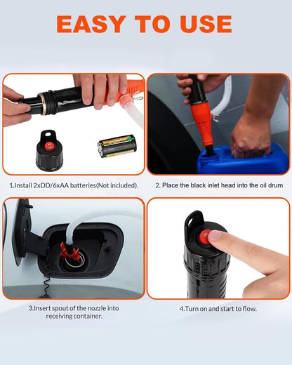 Portable Electric Siphon Pump for Gas Diesel Water Transfer