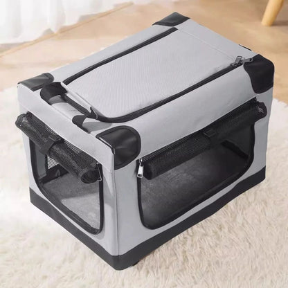 Folding Crate for Cats and Dogs Portable Pet Carrier