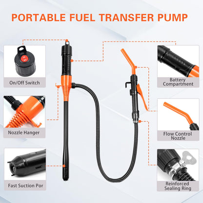 Battery Powered Fuel Transfer Pump Siphon for Gasoline Car