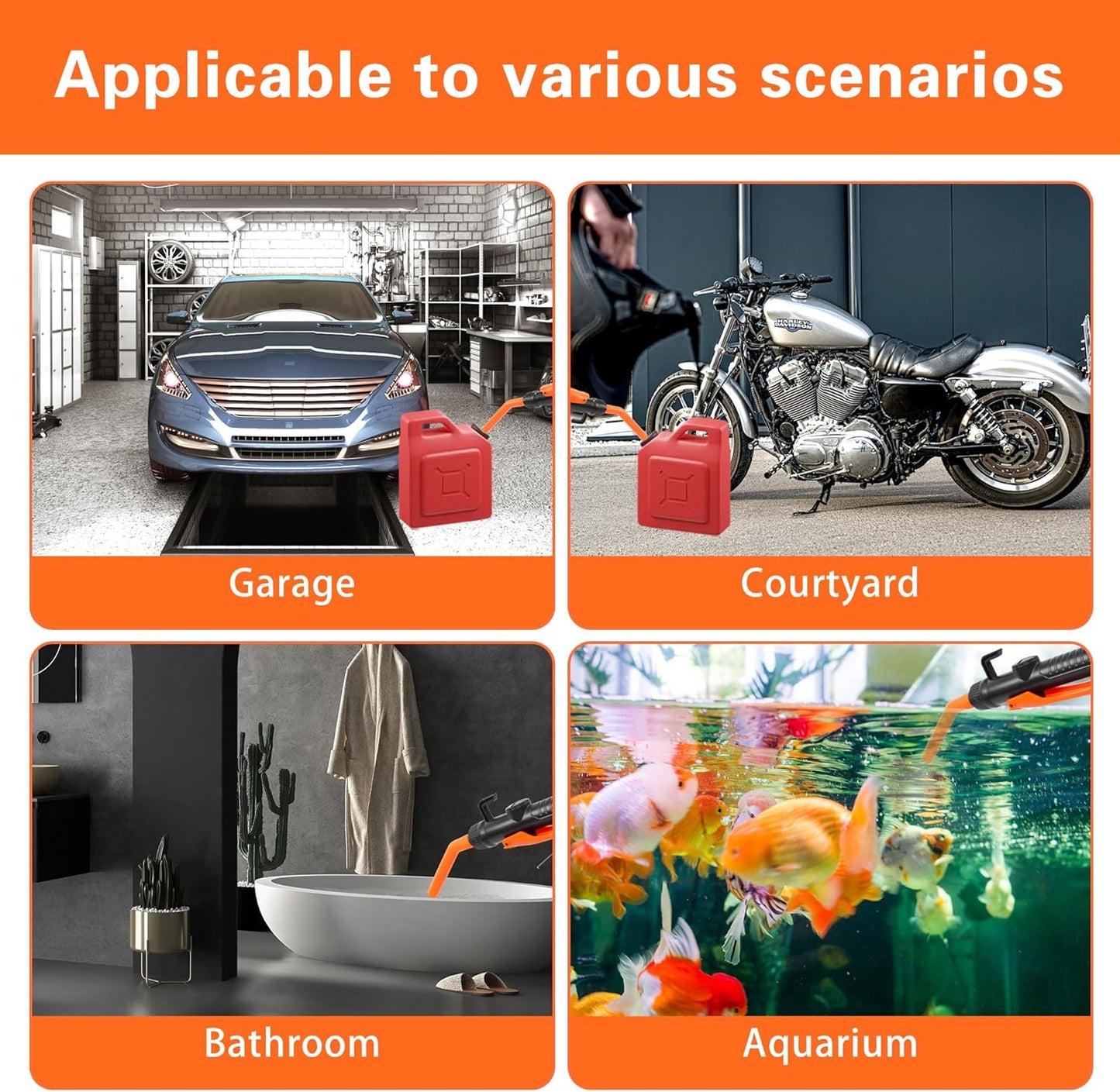 Battery Powered Fuel Transfer Pump Siphon for Gasoline Car