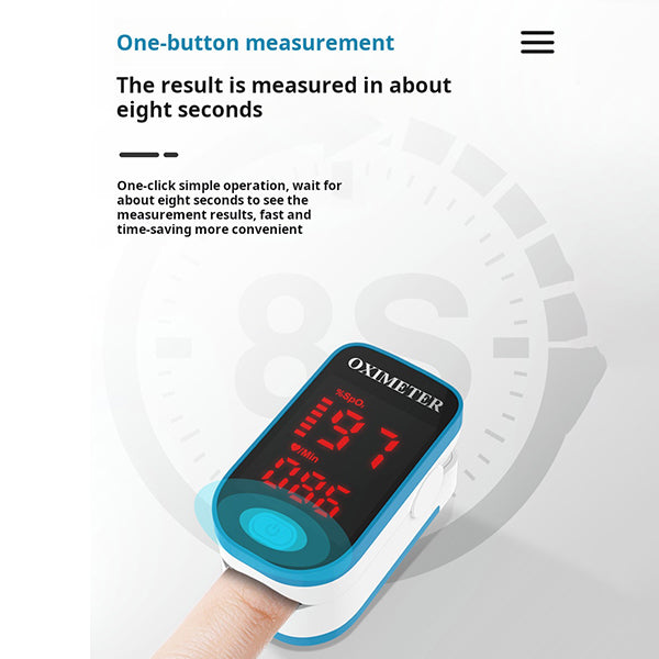 Fingertip Pulse Oximeter Digital Blood Oxygen Saturation Monitor