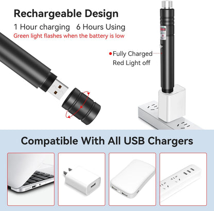 Rechargeable Laser Pointer Metal Torch