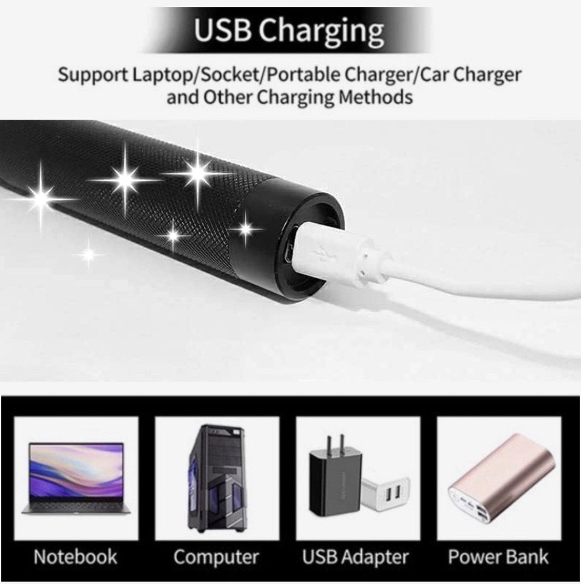 Rechargeable Laser Pointer USB Metal Pen