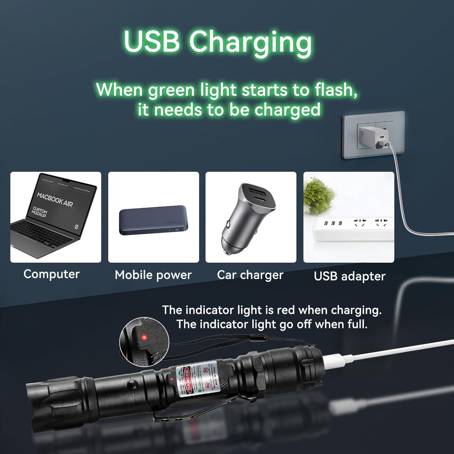 Rechargeable LED Flashlight Torch Outdoor