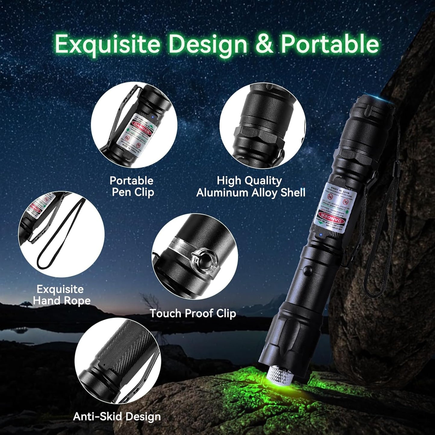 Rechargeable LED Flashlight Torch Outdoor