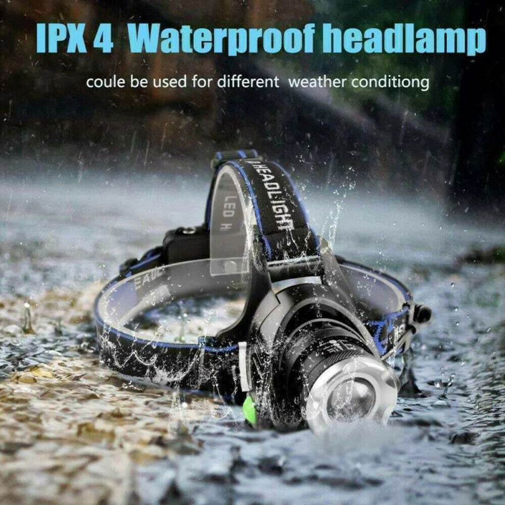 Rechargeable LED Headlamp 990000 Lumens Brightness