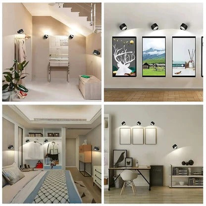 Rechargeable LED Wall Light 360 Degree Rotating Fixture