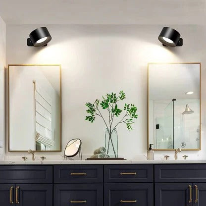 Rechargeable LED Wall Light 360 Degree Rotating Fixture