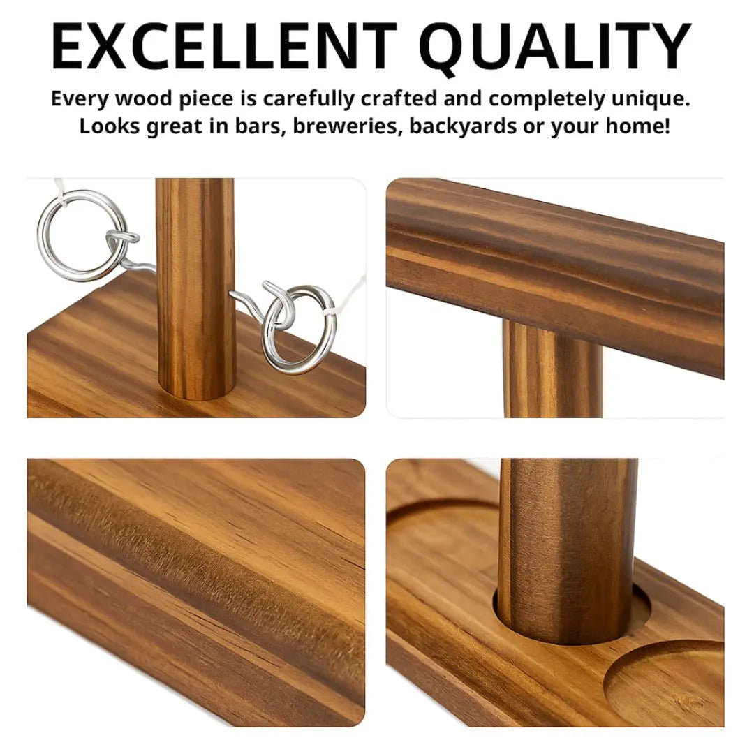 Ring Toss Game Set Outdoor Lawn Game Circular Ring Toss Game