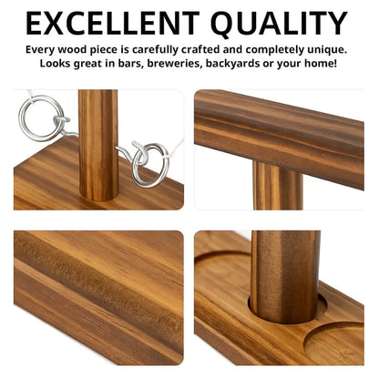 Ring Toss Game Set Outdoor Lawn Game Circular Ring Toss Game