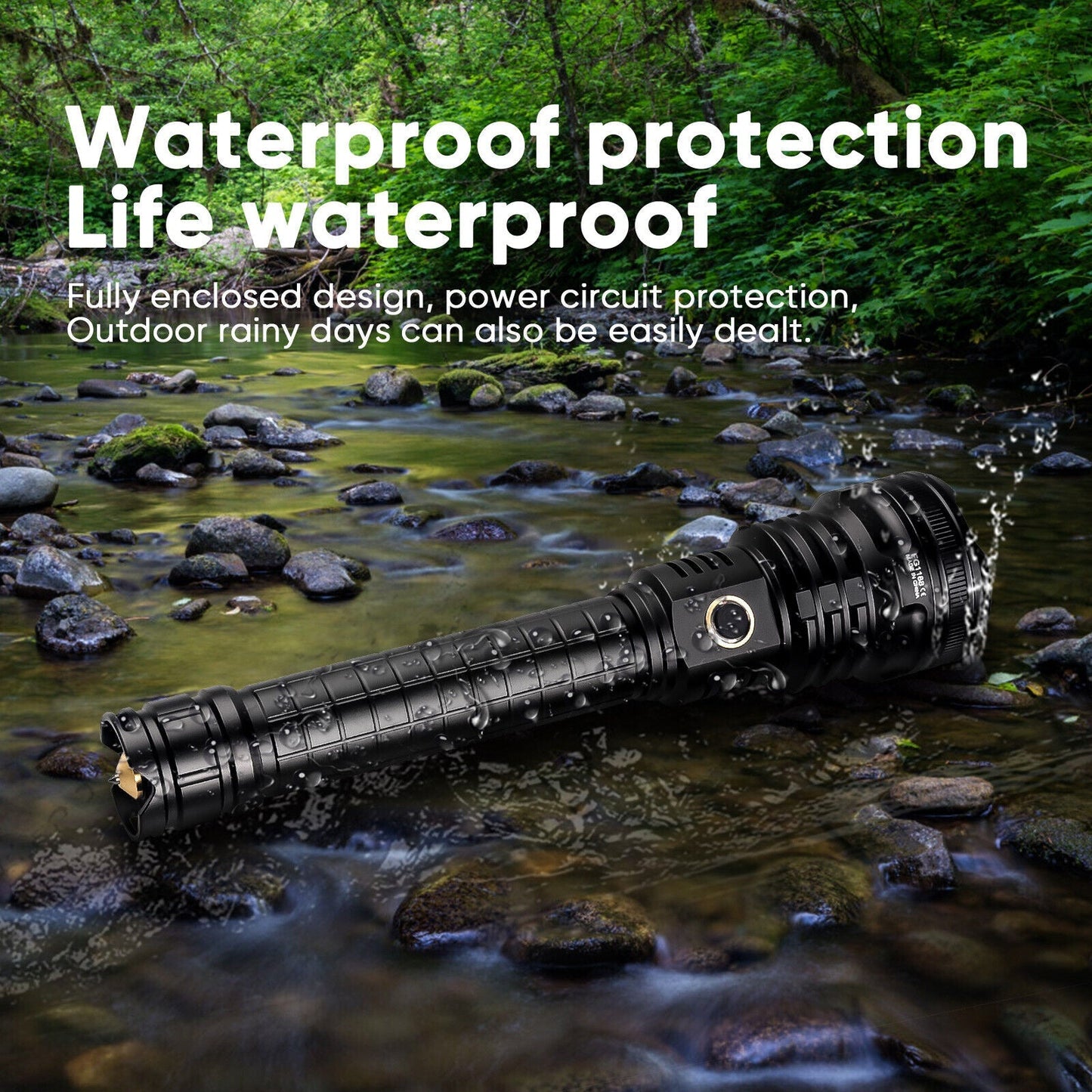 XHP90 USB Rechargeable LED Flashlight 99000 Lumens