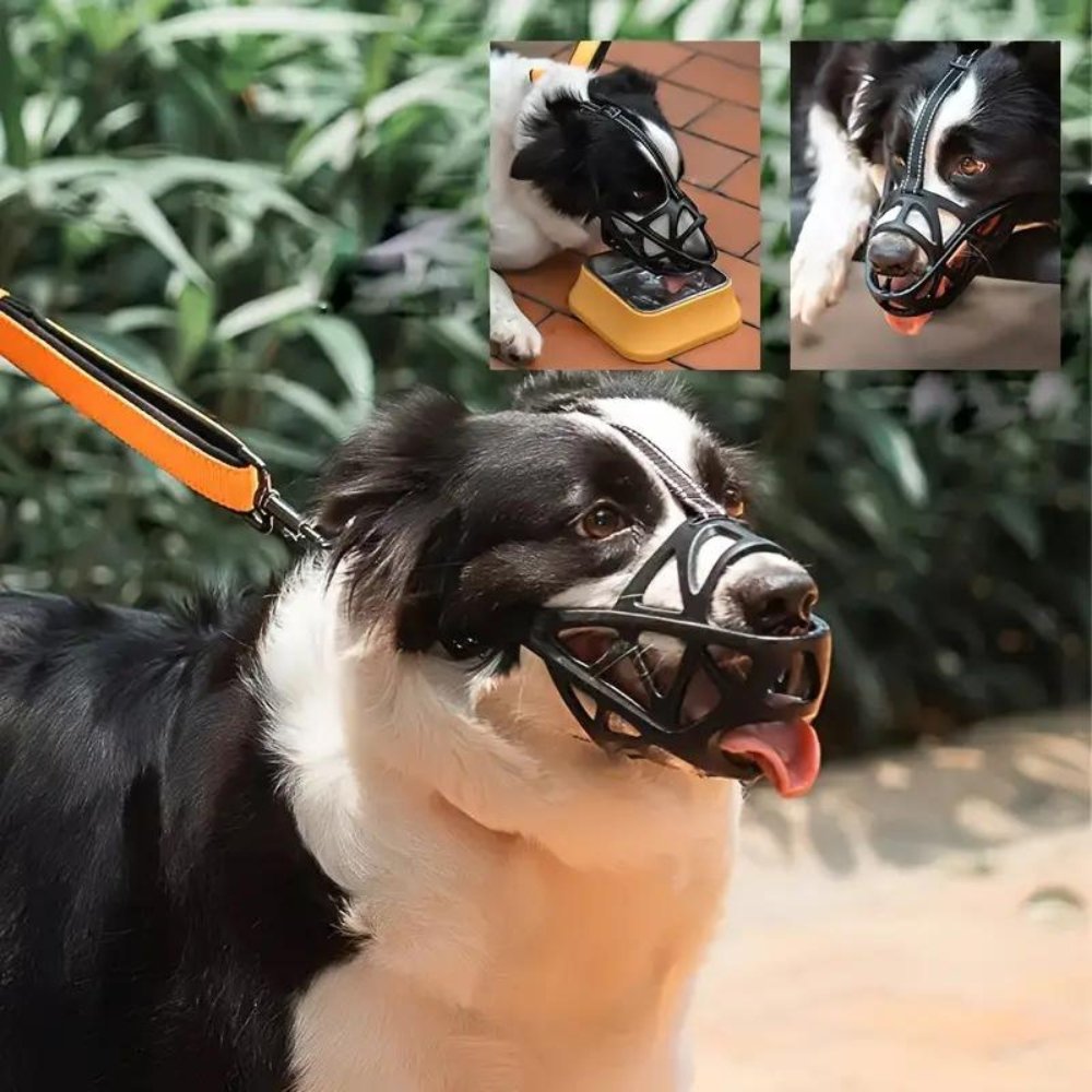 Dog Muzzle Safety Device Adjustable Nylon Canine Muzzle
