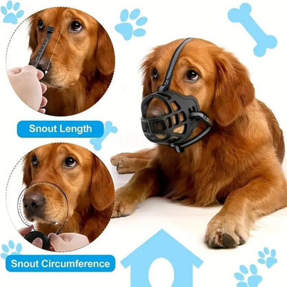 Dog Muzzle Adjustable Safety Canine Muzzle SecureFit