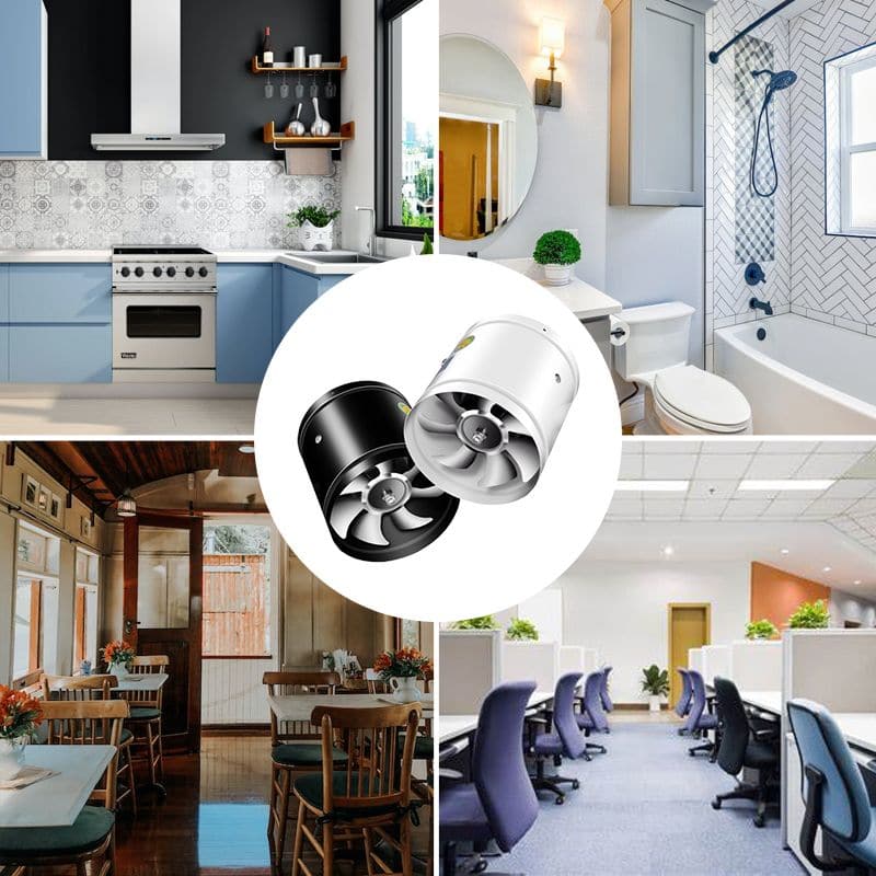 Wall Mounted Kitchen Extractor Fan Air Vent Silent