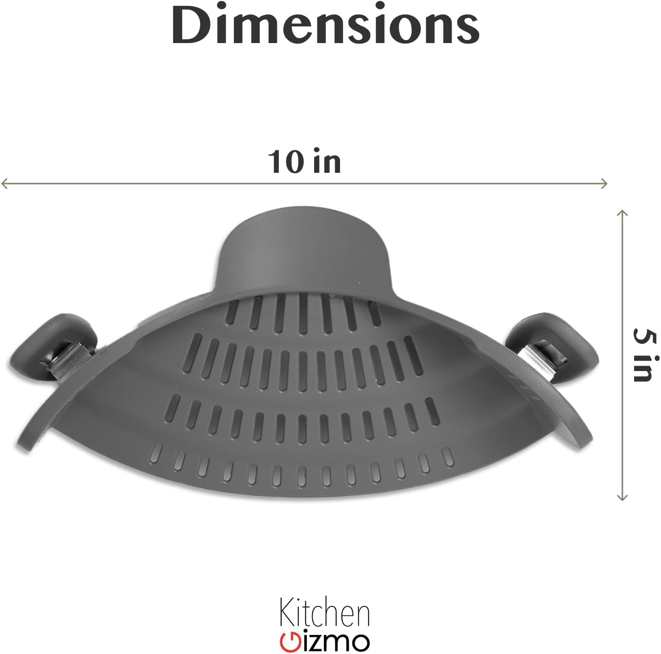 Silicone Clip-On Pasta Strainer Colander for Pots and Pans