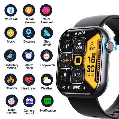Smartwatch Blood Sugar Blood Pressure Heart Rate Sleep Monitoring