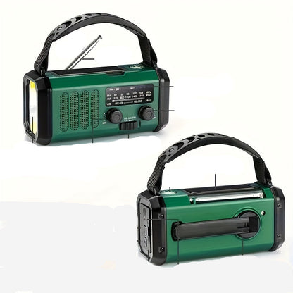 Solar Emergency Radio Power Bank with LED Lamp