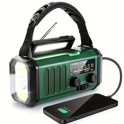 Solar Emergency Radio Power Bank with LED Lamp