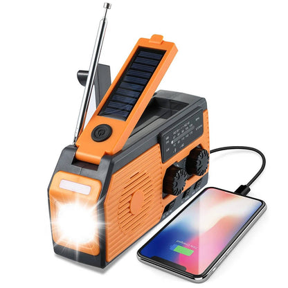 Solar Hand Crank Emergency Radio USB Flashlight