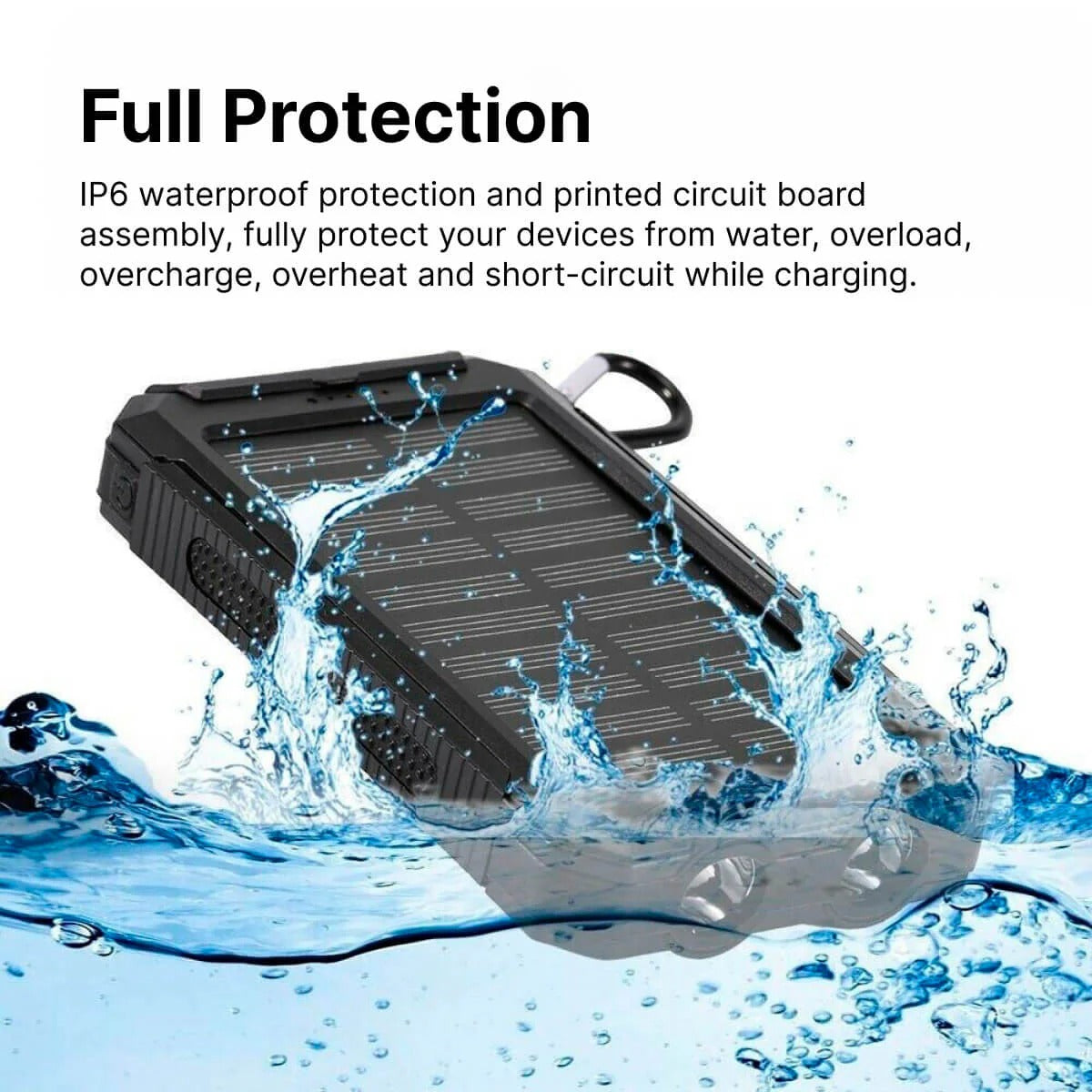 Solar Power Bank Charger Waterproof