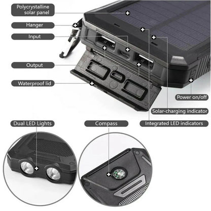 Solar Power Bank Charger Waterproof