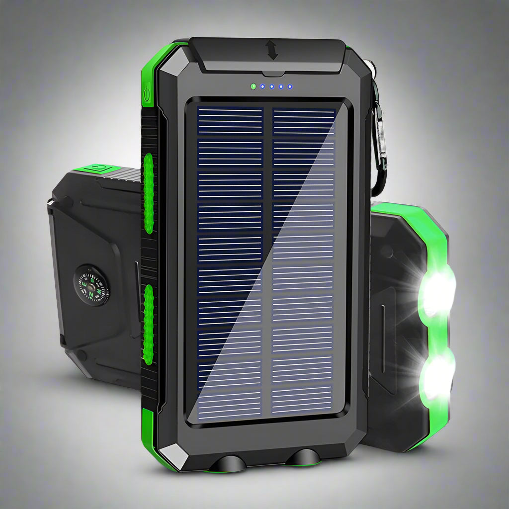 Solar Power Bank Waterproof Charger Torch