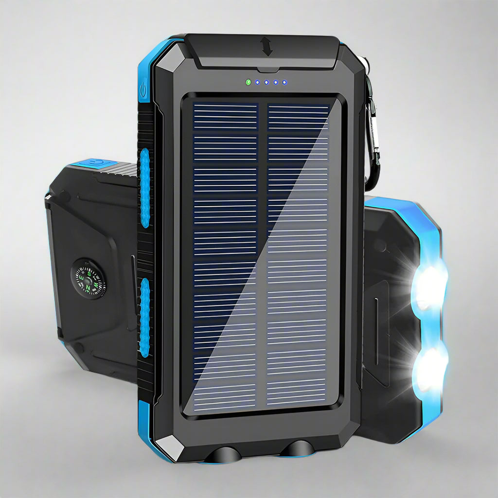 Solar Power Bank Waterproof Charger Torch