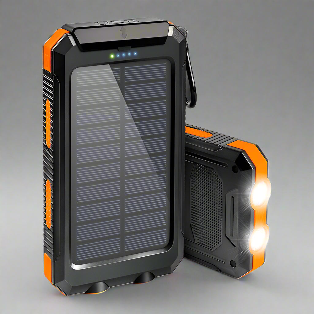 Solar Power Bank Waterproof Charger Torch