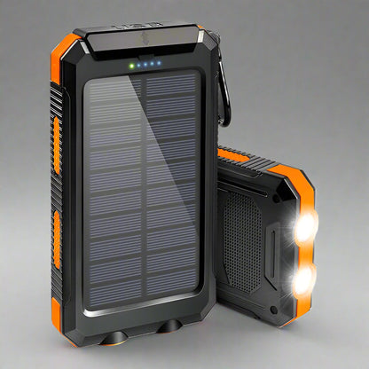 Solar Power Bank Waterproof Charger Torch