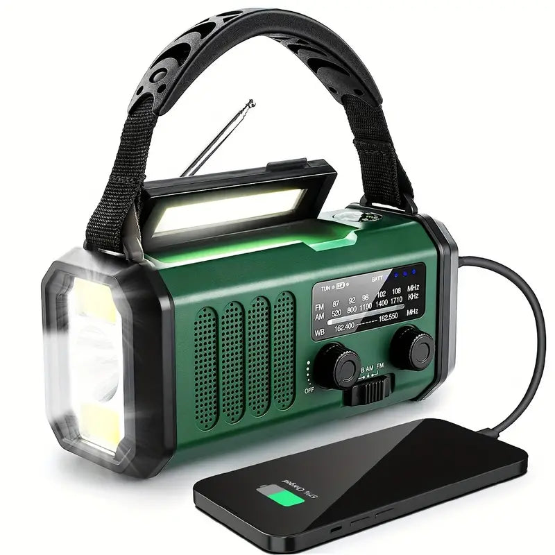 Solar Emergency Radio Flashlight Hunting Gear
