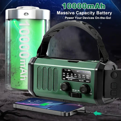 Solar Emergency Radio Flashlight Hunting Gear