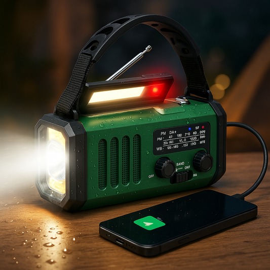 Solar Emergency Radio Flashlight Hunting Gear