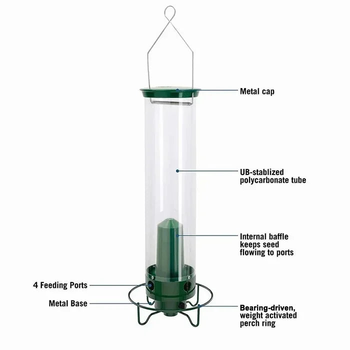 Squirrel Proof Bird Feeder Hanging Outdoor Garden Feeder