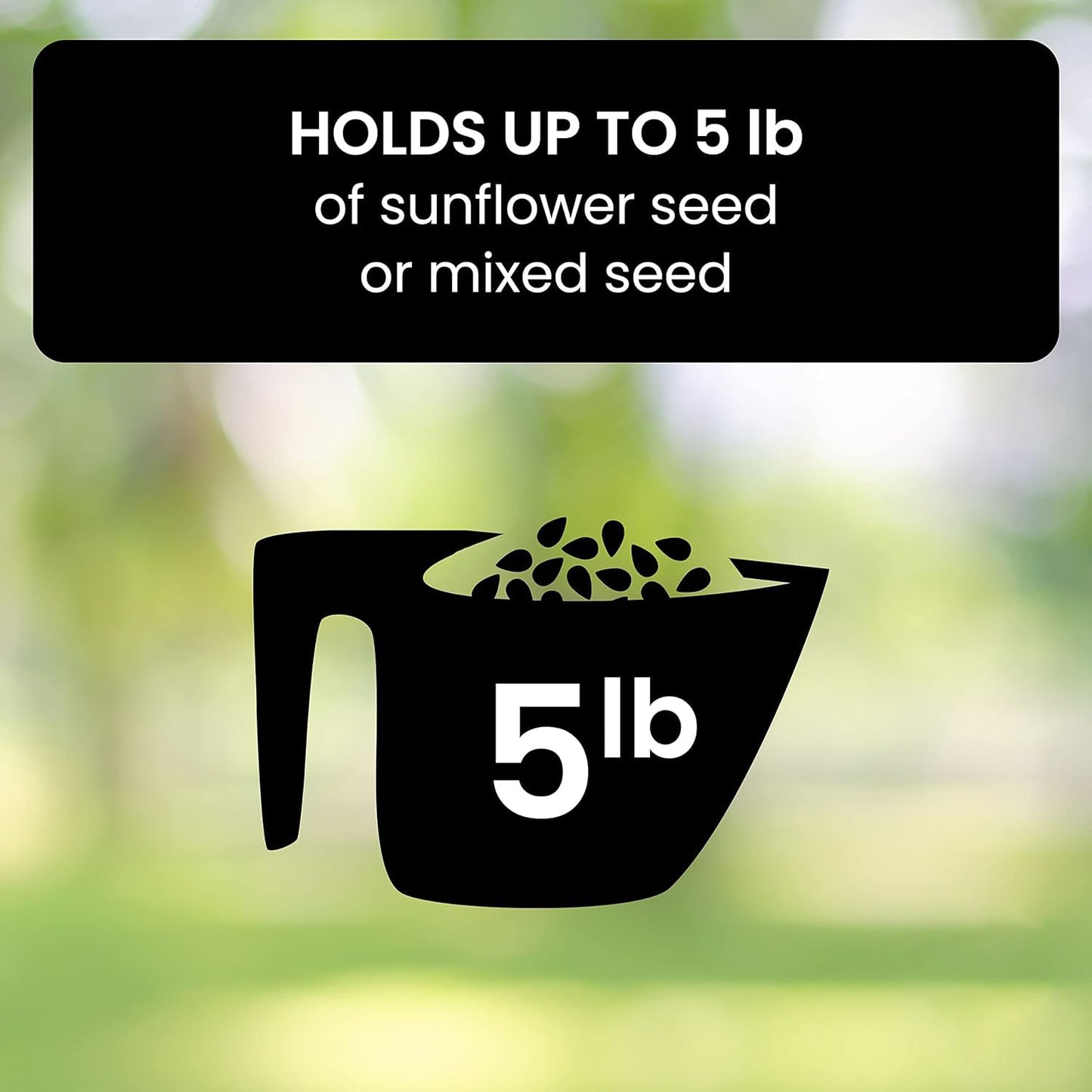 Squirrel Proof Bird Feeder Hanging Outdoor Garden Feeder