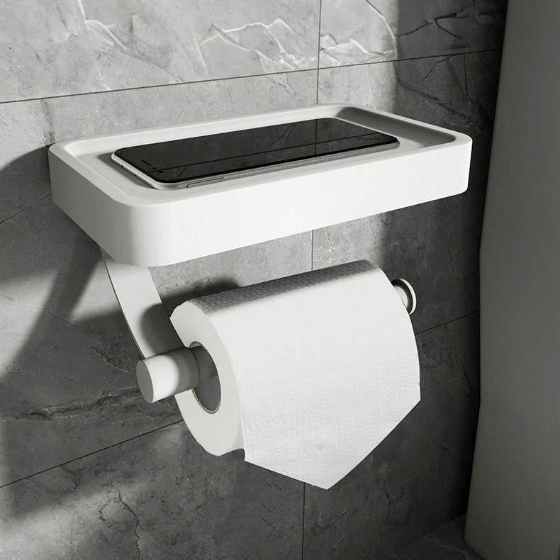 Toilet Roll Holder with Shelf Storage