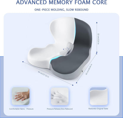 Truck Seat Cushion Memory Foam Lumbar Support