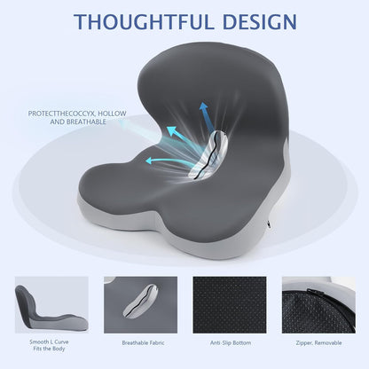 Truck Seat Cushion Memory Foam Lumbar Support