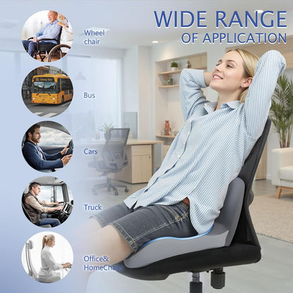 Truck Seat Cushion Memory Foam Lumbar Support