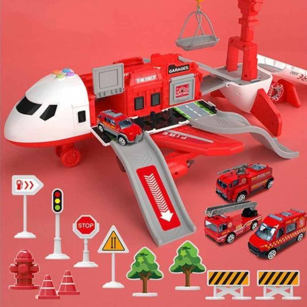 Airplane Vehicle Play Set Police Fireman Construction 3 Styles