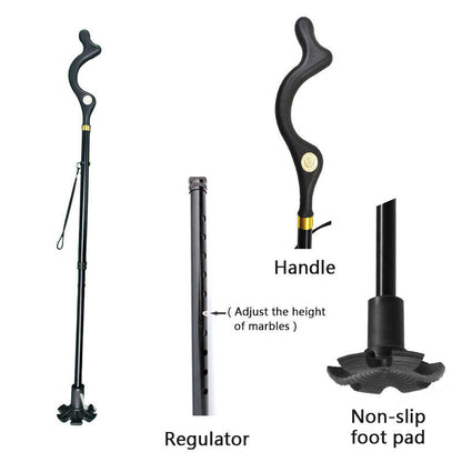 Walking Stick Adjustable Cane Ergonomic Grip Lightweight