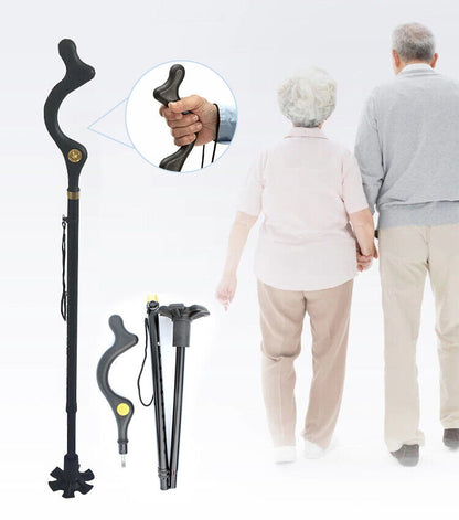 Walking Stick Adjustable Cane Ergonomic Grip Lightweight