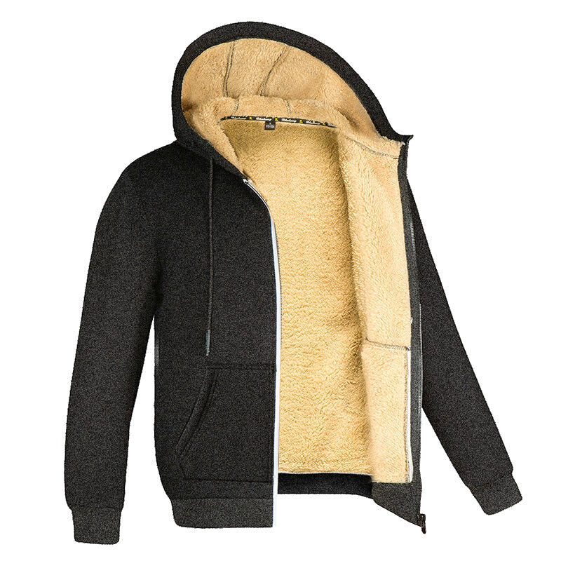 Men's Oversized Zip Up Sweatshirt Fleece Hoodie