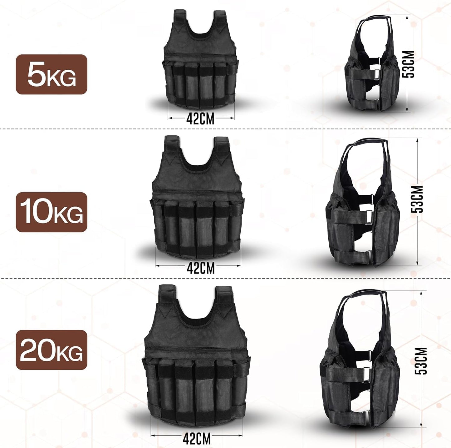 Weighted Vest for Training 5Kg 10Kg 20Kg