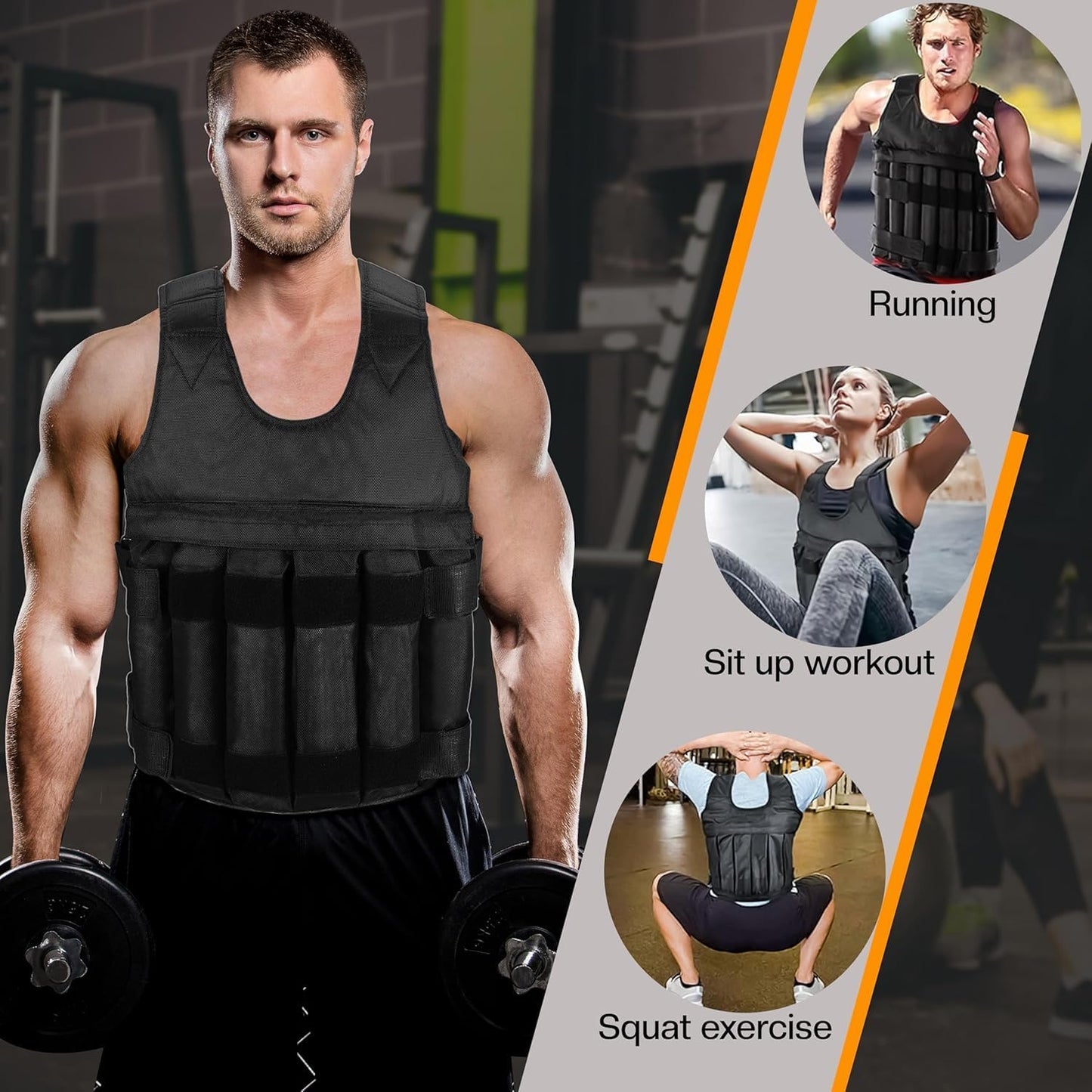 Weighted Vest for Training 5Kg 10Kg 20Kg